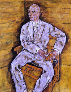  Egon Schiele Portrait of Victor Ritter von Bauer - Canvas Art Print
