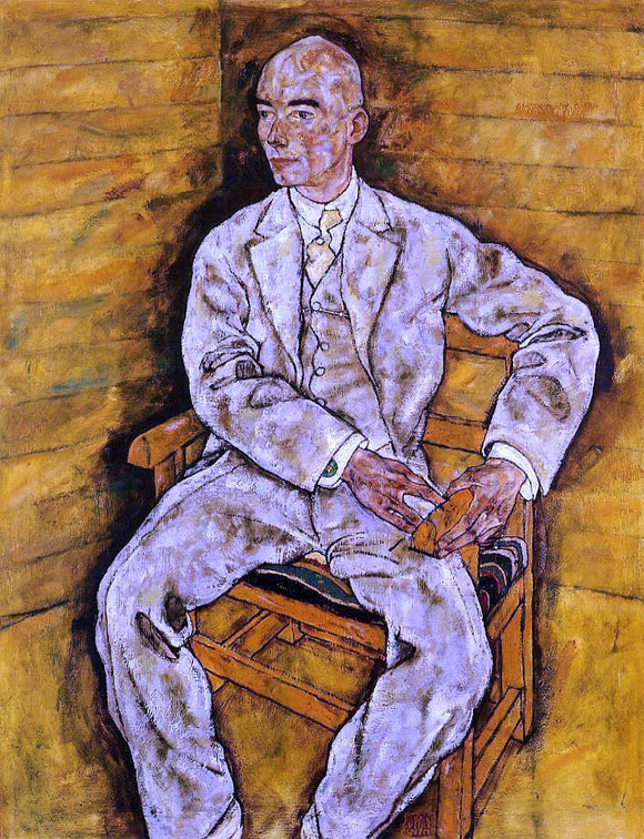  Egon Schiele Portrait of Victor Ritter von Bauer - Canvas Art Print
