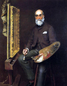  William Merritt Chase Portrait of Worthington Whittredge - Canvas Art Print