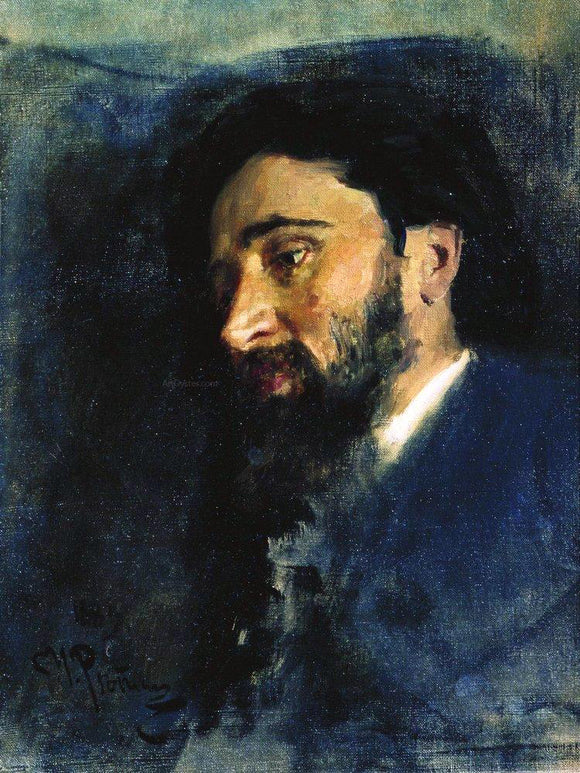  Ilia Efimovich Repin Portrait of writer Vsevolod Mikhailovich Garshin, Study - Canvas Art Print