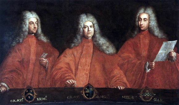  Pietro Uberti Portraits of Three Avogadri - Canvas Art Print
