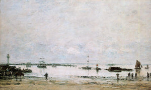  Eugene-Louis Boudin Portrieux, the Port, Low Tide - Canvas Art Print