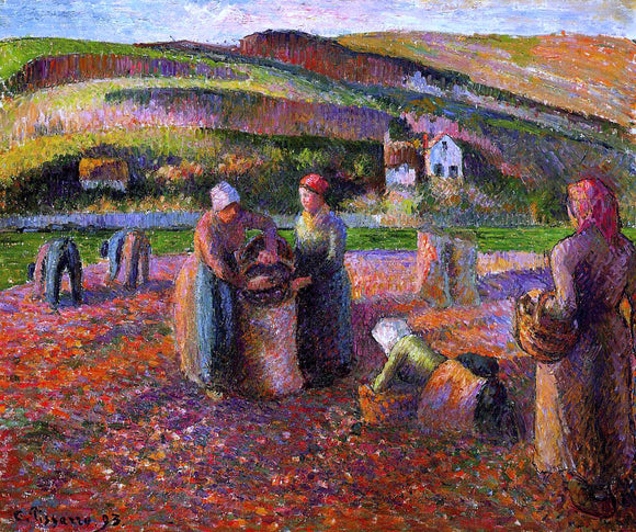 Camille Pissarro Potato Harvest - Canvas Art Print
