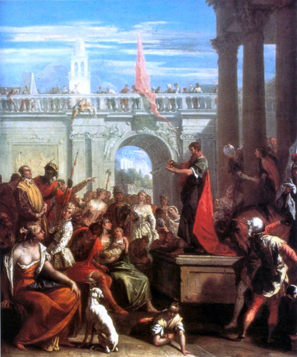  Sebastiano Ricci Preaching of St Paul - Canvas Art Print