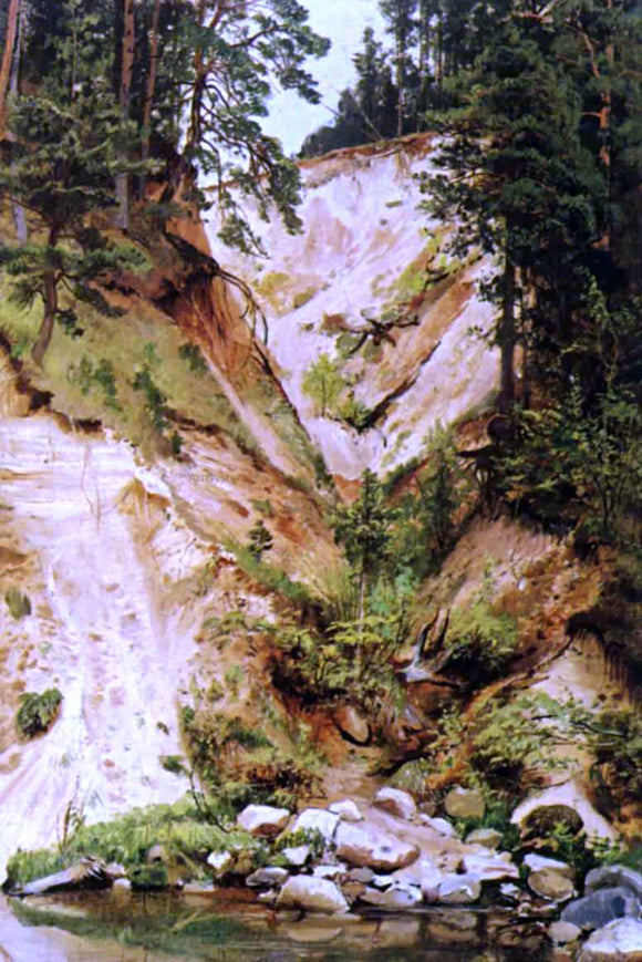  Ivan Ivanovich Shishkin Precipice - Canvas Art Print