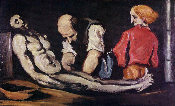  Paul Cezanne Preparation for the Funeral (also known as The Autopsy) - Canvas Art Print