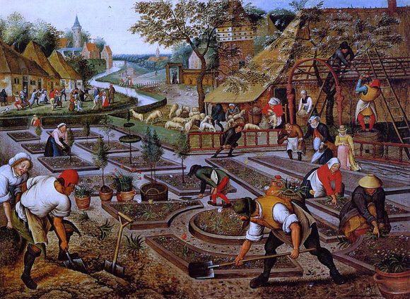  The Younger Pieter Bruegel Preparation of the Flower Beds - Canvas Art Print