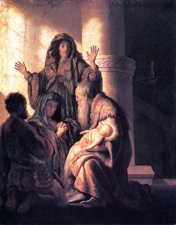  Rembrandt Van Rijn Presentation in the Temple - Canvas Art Print