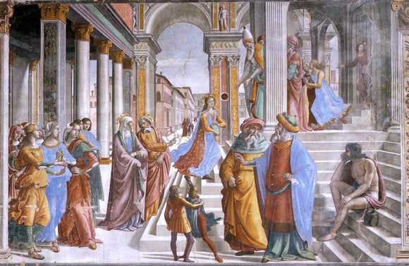  Domenico Ghirlandaio Presentation of the Virgin at the Temple - Canvas Art Print