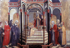  Sano Di Pietro Presentation of the Virgin at the Temple - Canvas Art Print
