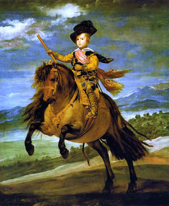  Diego Velazquez Prince Baltasar Carlos on Horseback - Canvas Art Print