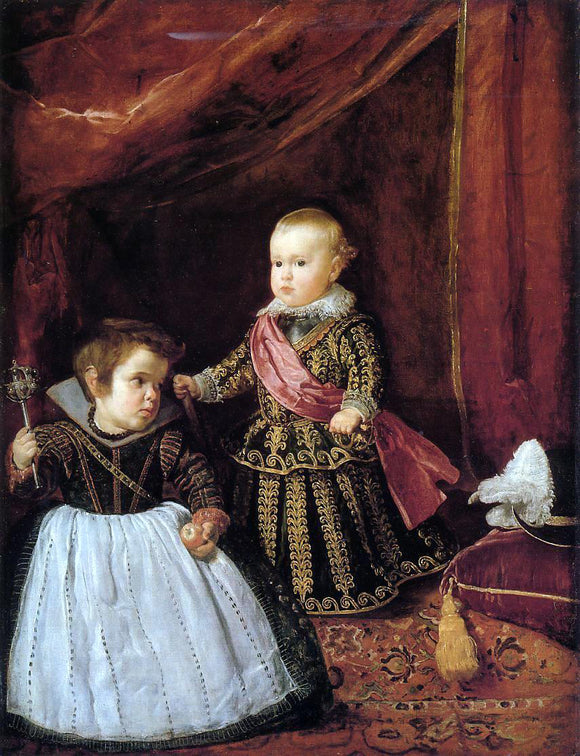  Diego Velazquez Prince Baltasar Carlow with a Dwarf - Canvas Art Print