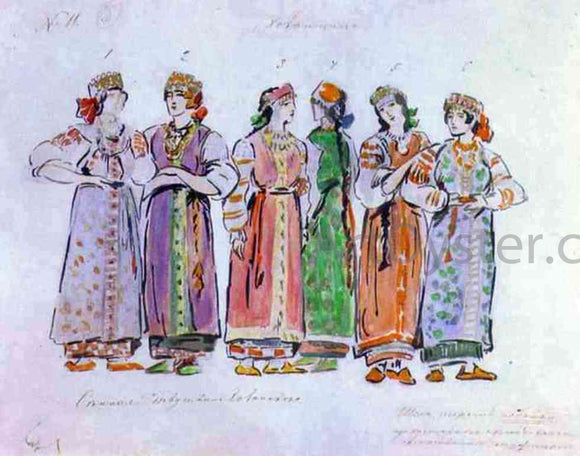  Constantin Alexeevich Korovin Prince  Khovansky's Maid - Canvas Art Print