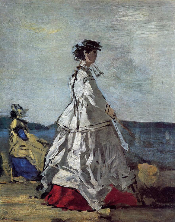  Eugene-Louis Boudin Princess Metternich on the Beach - Canvas Art Print