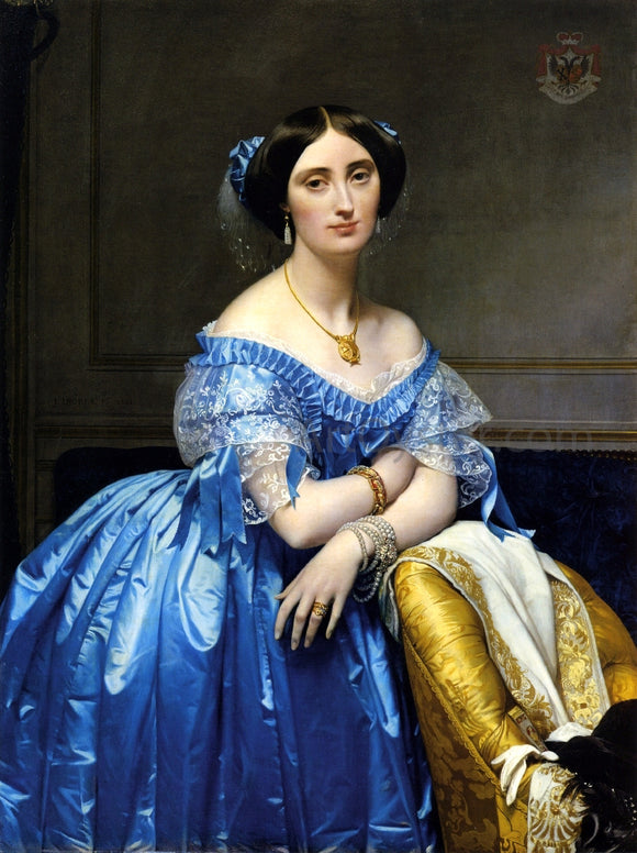 Jean-Auguste-Dominique Ingres Princess Pauline-Eleonore de Broglie - Canvas Art Print