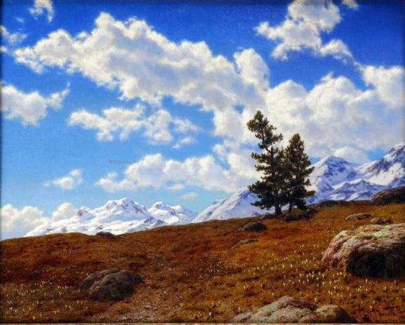  Ivan Fedorovich Choultse Printemps dans les Alpes (Engadines) - Canvas Art Print