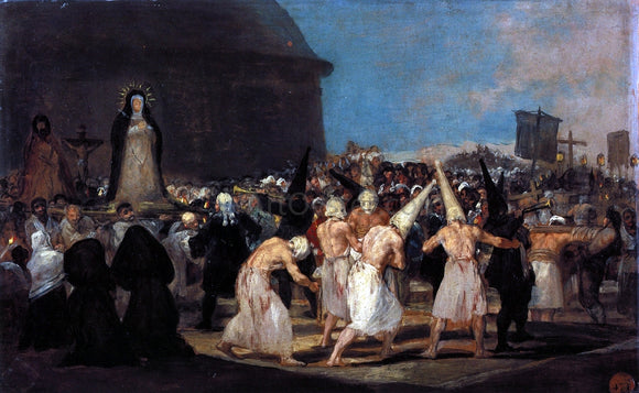  Francisco Jose de Goya Y Lucientes Procession of Flagellants - Canvas Art Print