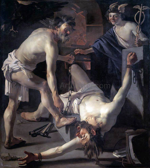  Dirck Van Baburen Prometheus Being Chained by Vulcan - Canvas Art Print