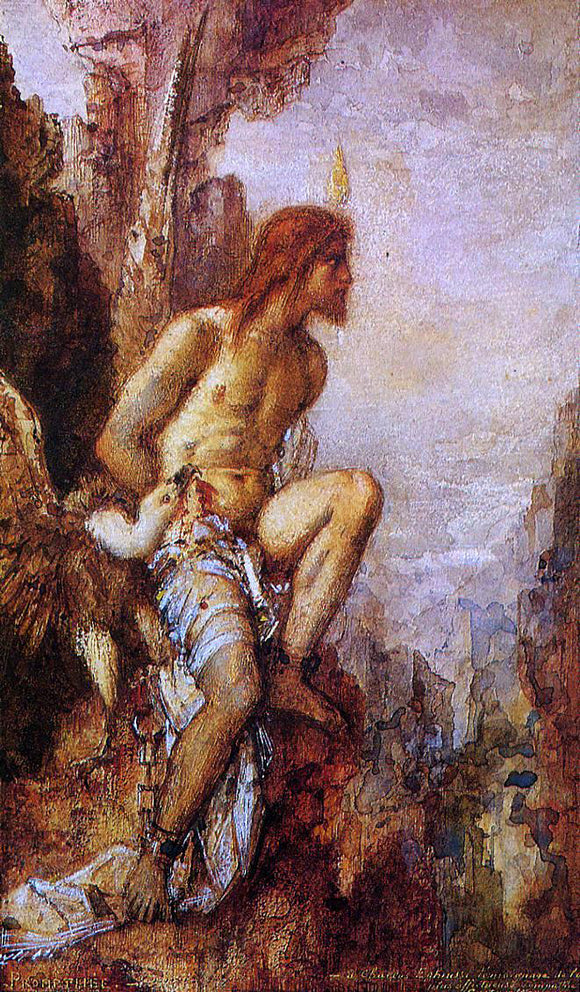  Gustave Moreau Prometheus in Chains - Canvas Art Print