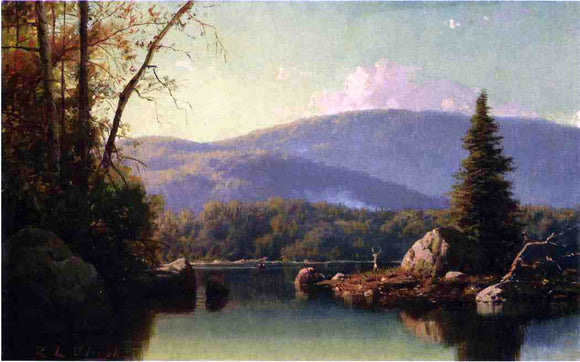  George Lafayette Clough Prospect Mountain from Rawuette Lake - Canvas Art Print