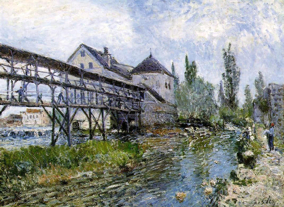  Alfred Sisley Provencher's Mill at Moret - Canvas Art Print