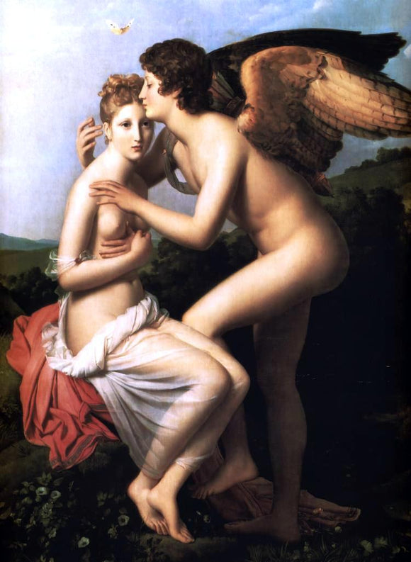  Baron Francois Gerard Psyche and Amour (also known as Cupid and Psyche) - Canvas Art Print