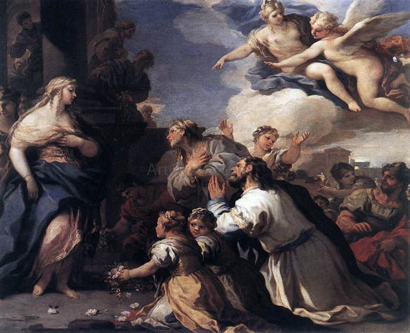  Luca Giordano Psyche Honoured by the People - Canvas Art Print