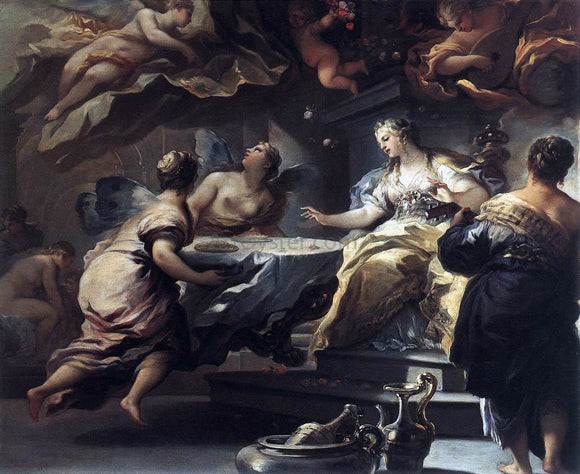  Luca Giordano Psyche Served by Invisible Spirits - Canvas Art Print