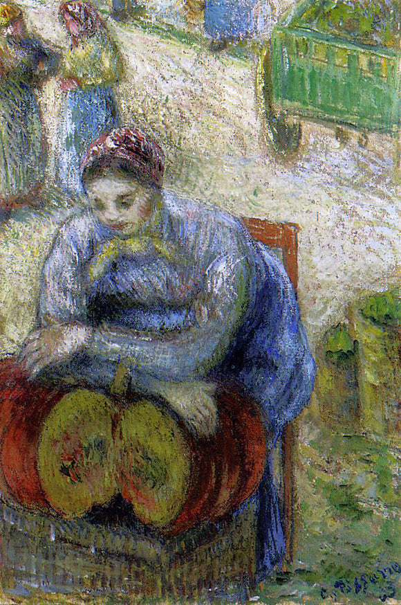  Camille Pissarro Pumpkin Merchant - Canvas Art Print