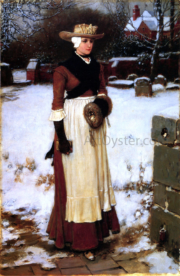  George Henry Boughton Puritan Maiden - Canvas Art Print