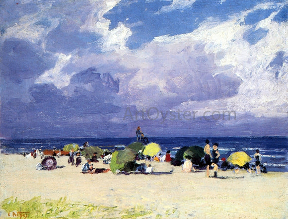  Edward Potthast Purple Beach Scene - Canvas Art Print