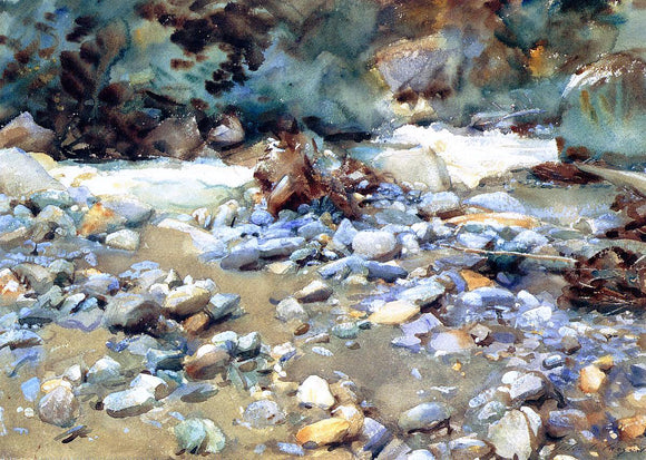  John Singer Sargent Purtud, Bed of a Glacier Torrent - Canvas Art Print
