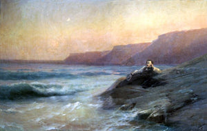  Ivan Constantinovich Aivazovsky Pushkin on Coast of Black Sea - Canvas Art Print