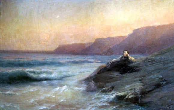  Ivan Constantinovich Aivazovsky Pushkin on Coast of Black Sea - Canvas Art Print