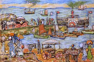  Maurice Prendergast Quai, Dinard - Canvas Art Print