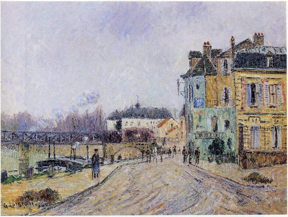 Gustave Loiseau Quay on Oise in Pontoise - Canvas Art Print