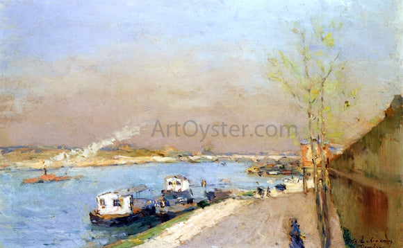 Albert Lebourg Quay on the Seine, Spring Morning - Canvas Art Print