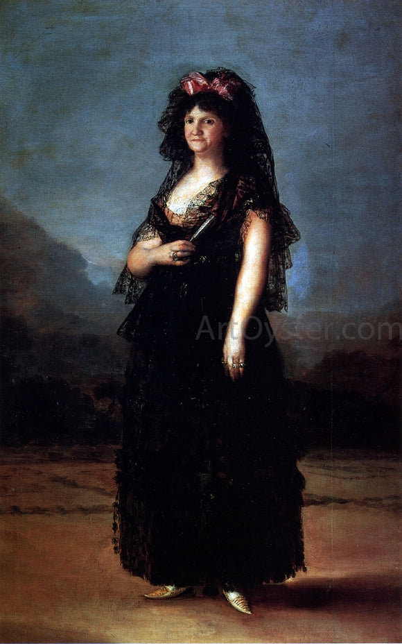  Francisco Jose de Goya Y Lucientes Queen Maria Luisa Wearing a Mantilla - Canvas Art Print
