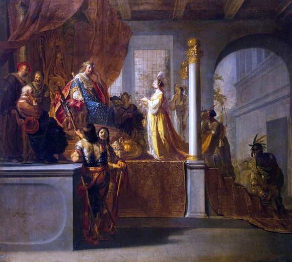  Nicolaus Knupfer Queen of Sheba Before Solomon - Canvas Art Print