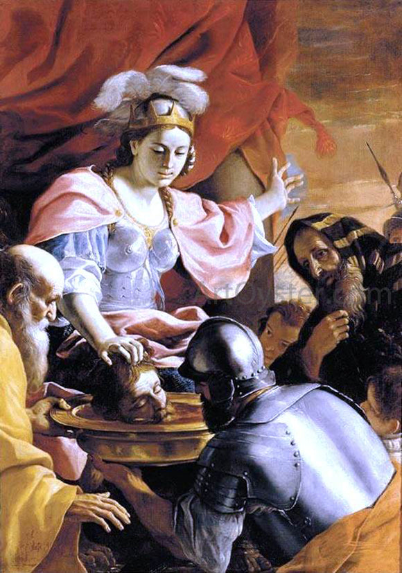  Mattia Preti Queen Tomyris Receiving the Head of Cyrus, King of Persia - Canvas Art Print