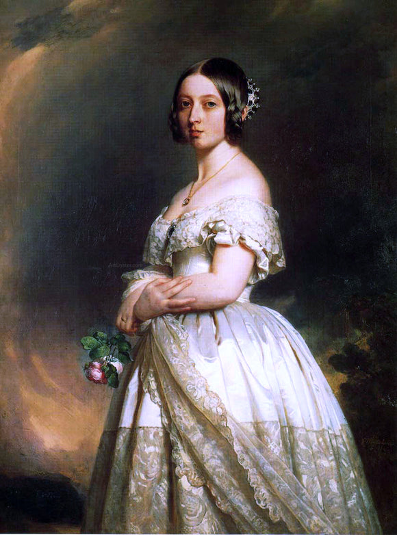  Franz Xavier Winterhalter Queen Victoria - Canvas Art Print
