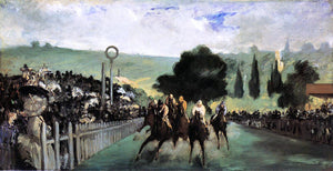  Edouard Manet Races at Longchamp - Canvas Art Print