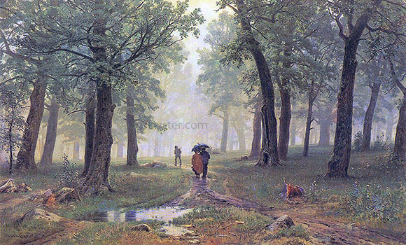  Ivan Ivanovich Shishkin Rain in the Oak Grove - Canvas Art Print