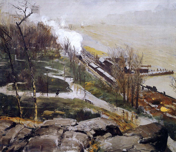  George Wesley Bellows A Rain on the River - Canvas Art Print