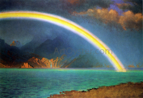  Albert Bierstadt Rainbow over Jenny Lake, Wyoming - Canvas Art Print