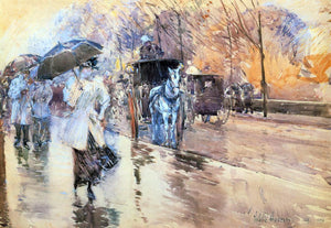  Frederick Childe Hassam Rainy Day on Fifth Avenue - Canvas Art Print