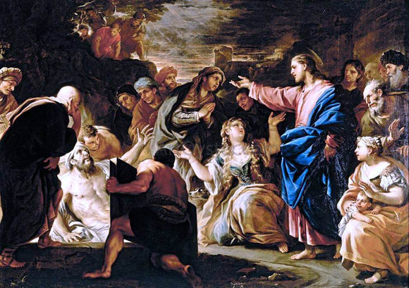  Luca Giordano Raising of Lazarus - Canvas Art Print