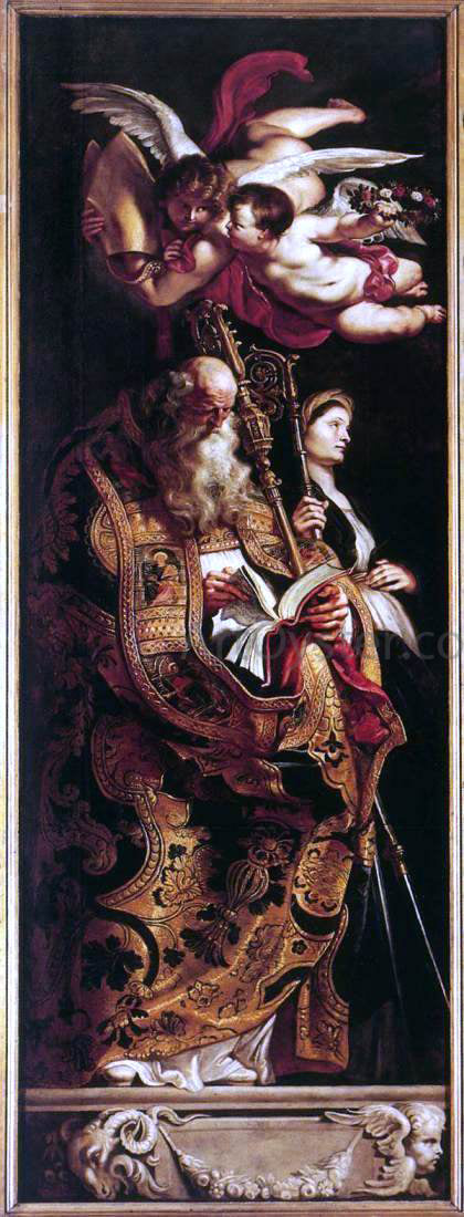  Peter Paul Rubens Raising of the Cross: Sts Amand and Walpurgis - Canvas Art Print