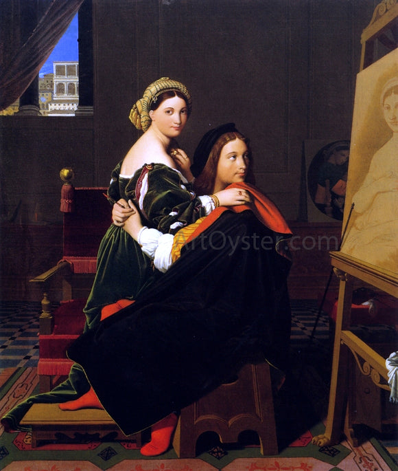  Jean-Auguste-Dominique Ingres Raphael and La Fornarina - Canvas Art Print