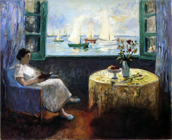  Henri Lebasque Reading by the Window - Canvas Art Print